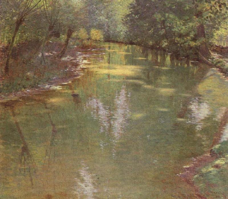 Antonin Hudecek A Stream in Sunshine oil painting picture